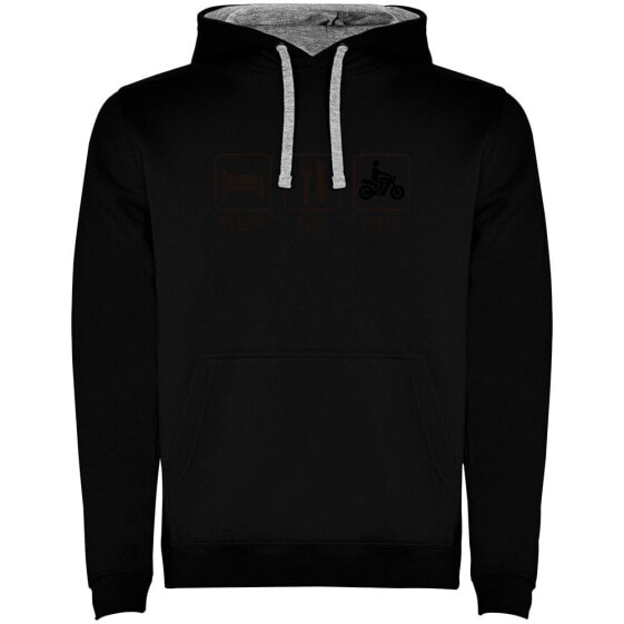 KRUSKIS Sleep Eat And Ride Two-Colour hoodie