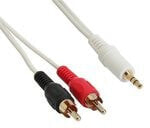 InLine Audio Cable 2x RCA male / 3.5mm male Stereo white/gold 3m