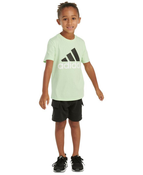 Toddler & Little Boys 2-Pc. Logo Graphic T-Shirt & French Terry Cargo Shorts Set