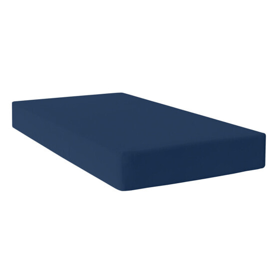 Fitted bottom sheet HappyFriday BASIC Navy Blue 180 x 200 x 32 cm