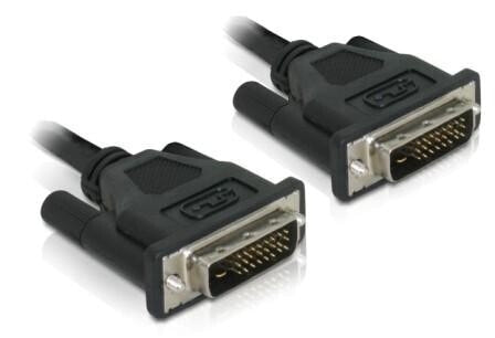 Delock DVI 24+1 Cable 0.5m male/male - 0.5 m - DVI-D - DVI-D - Black - Male/Male