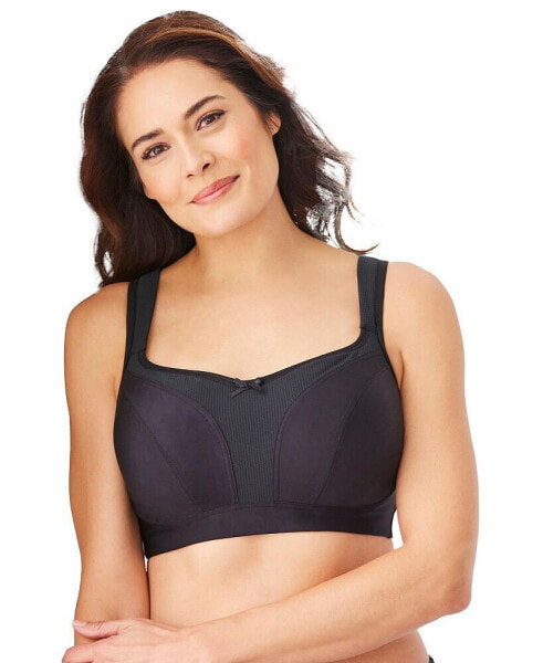 Бюстгальтер беспроводной для низкой активности Comfort Choice plus Size Limitless - 44 DD, черный