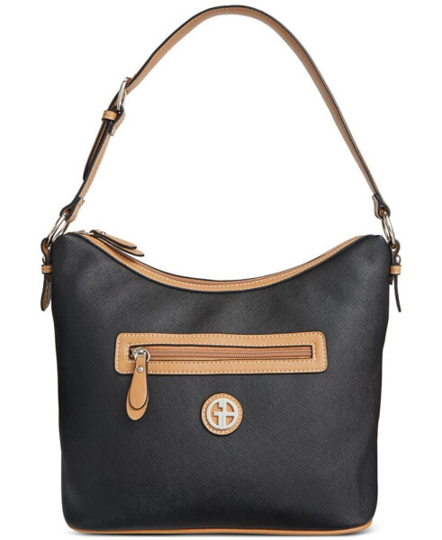 Saffiano Faux Leather Medium Hobo Bag, Created for Macy's
