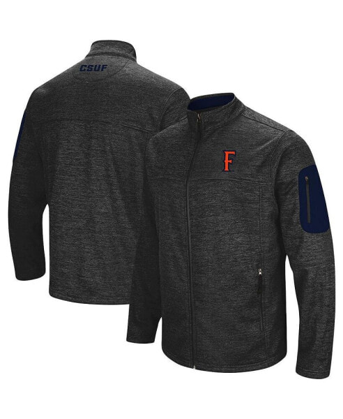 Men's Heathered Charcoal Cal State Fullerton Titans Anchor Full-Zip Jacket