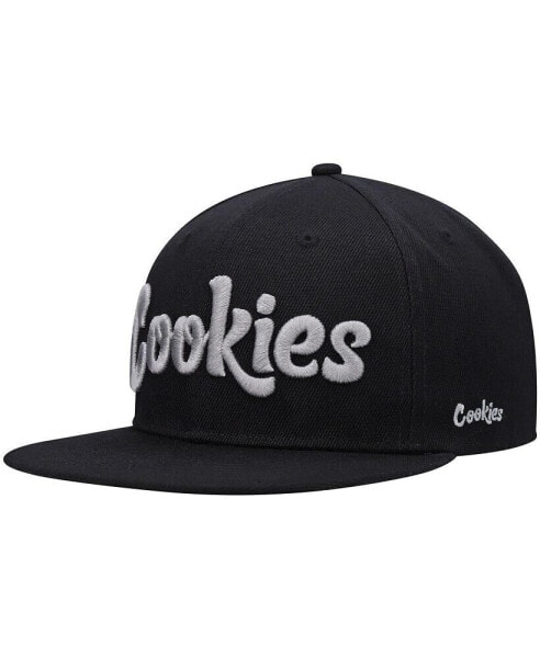 Бейсболка мужская Cookies черная оригинальная с мятным логотипом