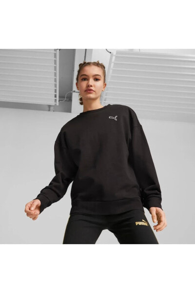 Better Essentıals Crew Kadın Siyah Sweatshirt