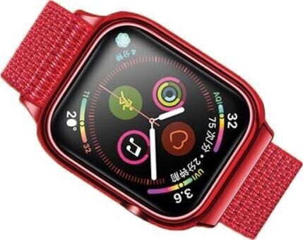 Usams Pasek z etui Apple Watch 4 44mm. czerwony/red ZB74IW3 (US-ZB074)