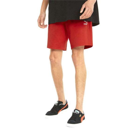 Puma Classics Logo 8" Shorts Mens Red Casual Athletic Bottoms 59981011