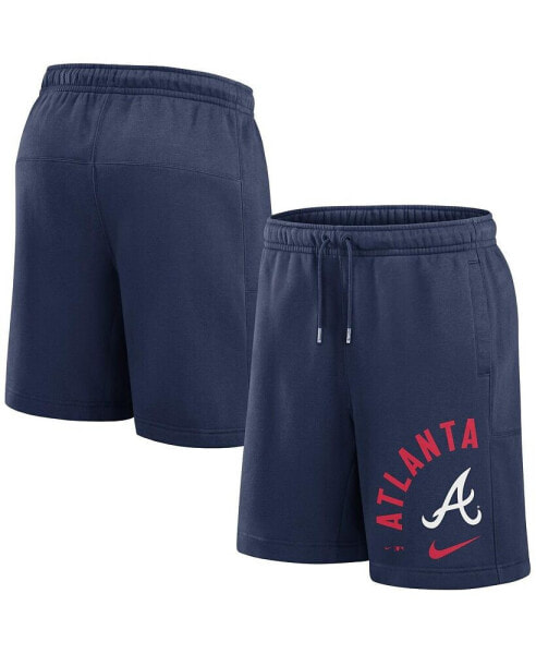 Men's Navy Atlanta Braves Arched Kicker Shorts