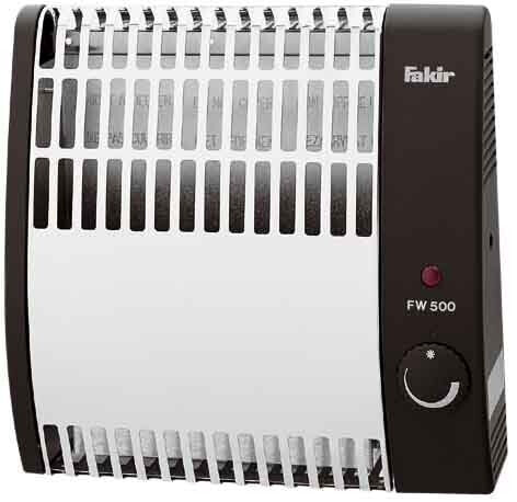 Обогреватель FAKIR FW 500 - Radiator/fan - 0.4 m - IP21 - Wall - Anthracite,Chrome - Rotary