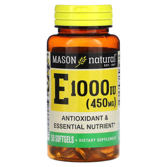 Витамин E Mason Natural, 450 мг (1,000 МЕ), 50 капсул