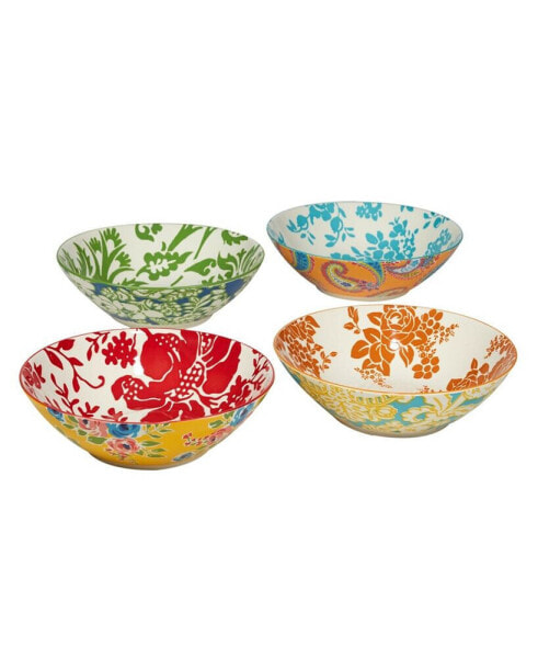 Damask Floral Set of 4 Soup Bowl