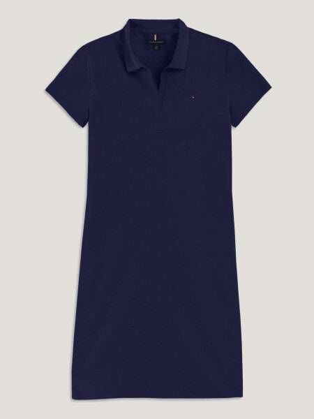 Slim Fit Solid Polo Dress