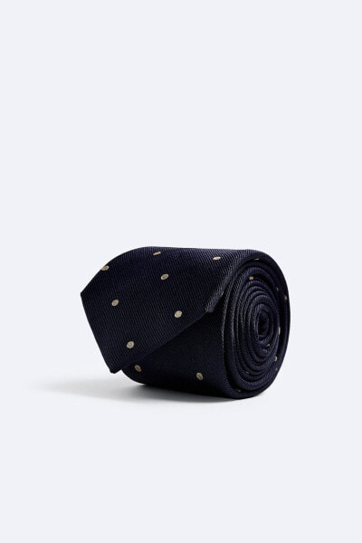 Жаккардовый галстук из 100% шелка ZARA