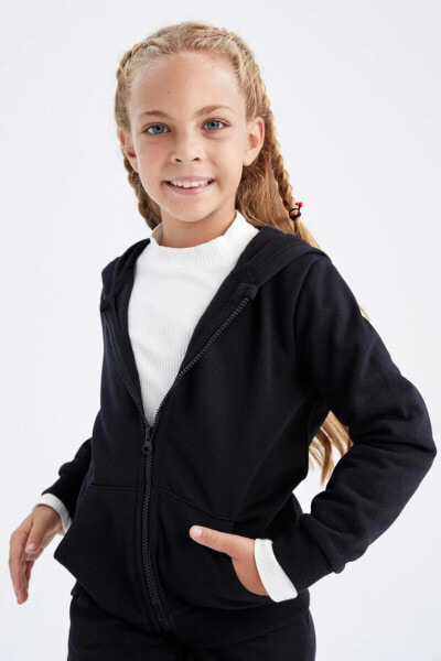 Толстовка для девочки с капюшоном DeFacto Basic-модель Y0944a622au