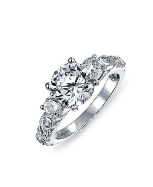 Кольцо Bling Jewelry Deco CZ 3CT Solitaire Anniversary Engagement Set
