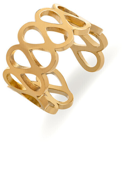 Fashion gilded steel ring