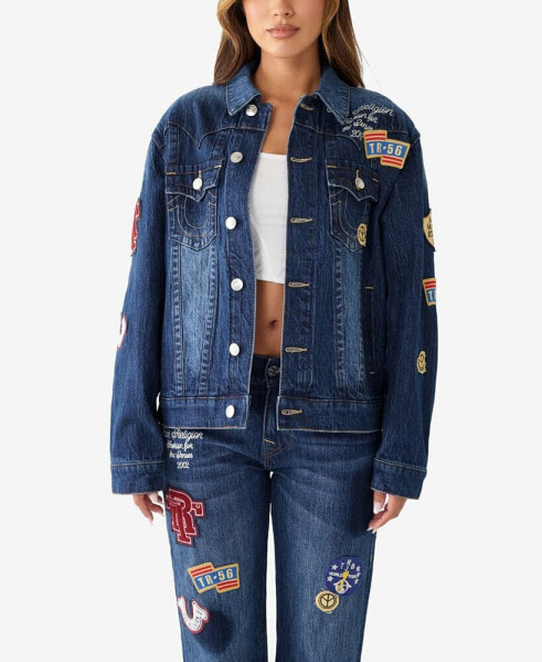 Women's Oversized Jimmy Jacket with Patches