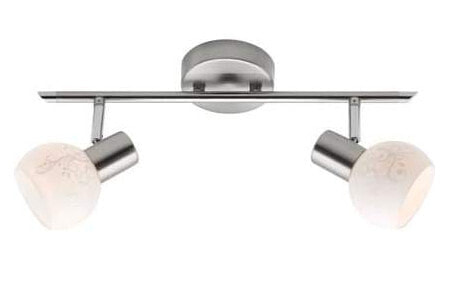 SpecTek Brilliant Bona - Surfaced lighting spot - E14 - 2 bulb(s) - LED - Nickel,White