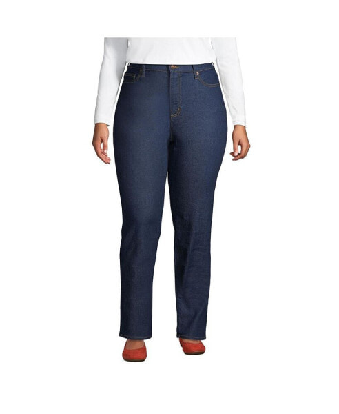 Plus Size Recover High Rise Straight Leg Blue Jeans