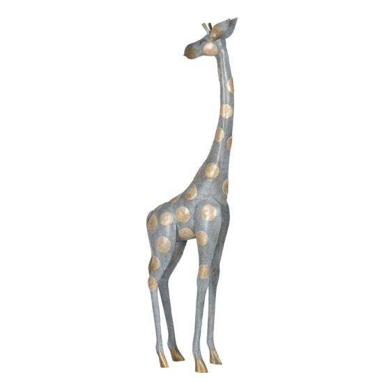 Decorative Figure Grey Golden Giraffe 27 x 12 x 100 cm