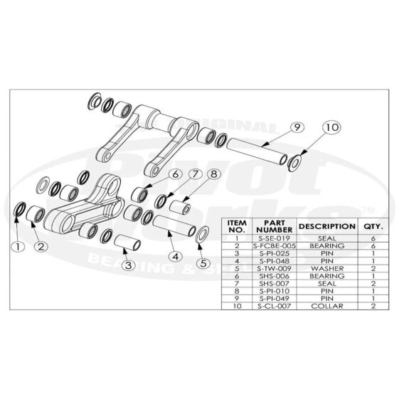 PIVOT WORKS Suzuki Ltz 400 09-14 Linkage Repair Kit