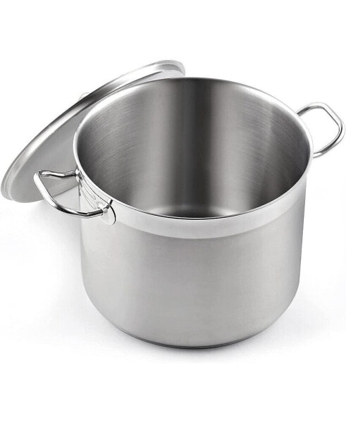 Stockpots Stainless Steel, 24 Quart Professional Grade Stock Pot with Lid, Silver