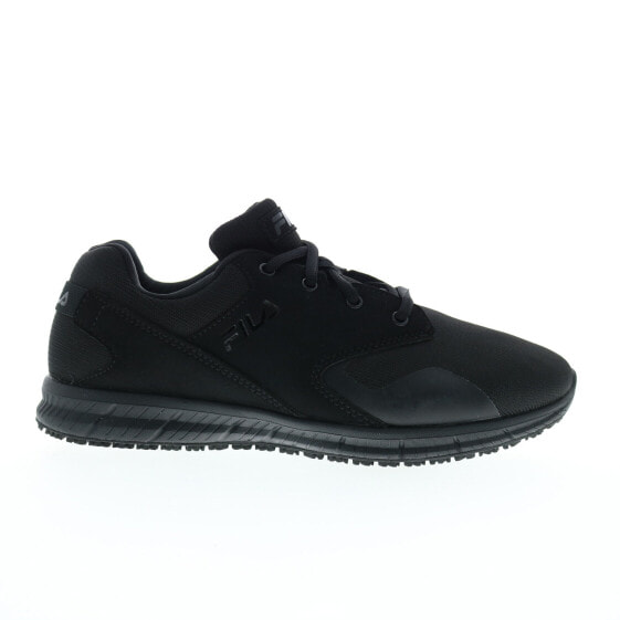 Fila Memory Layers Slip Resistant Mens Black Wide Athletic Work Shoes 10
