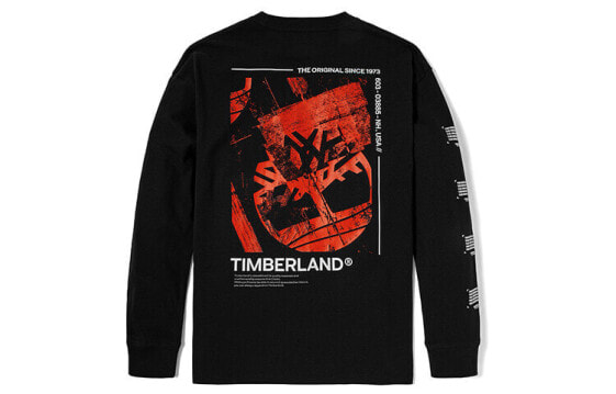 Timberland 休闲运动透气宽松圆领长袖T恤 男款 黑色 送礼推荐 / Футболка Timberland T A22D7-001