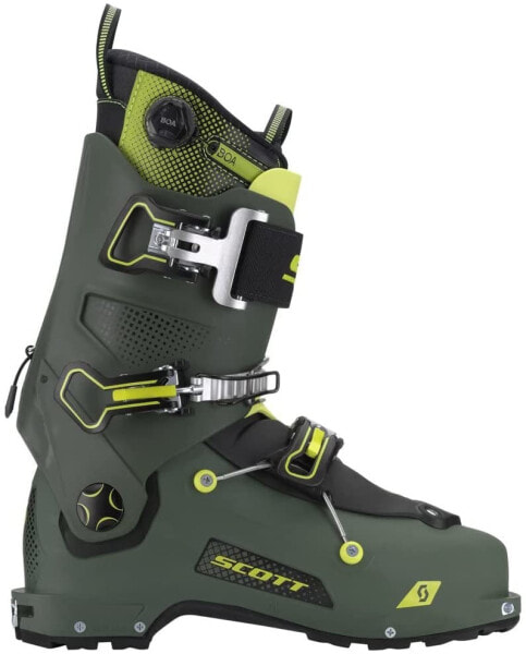 Scott Freeguide Ski Boot Carbon Military Green/Yellow 28