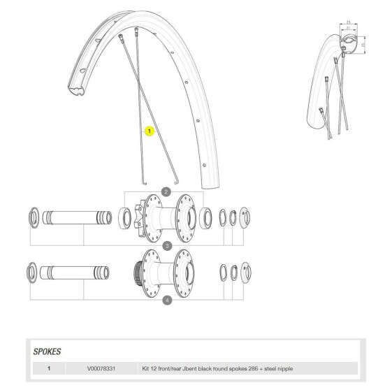 MAVIC Jbent Spokes 12 units