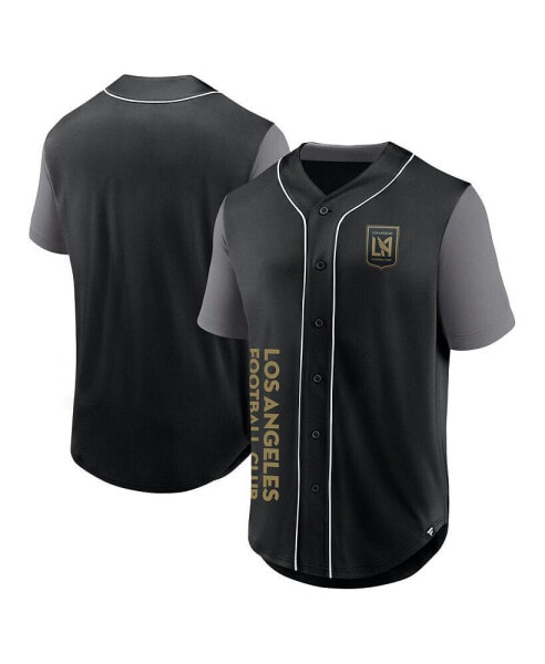 Branded Men's Black LAFC Balance Fashion Baseball Jersey