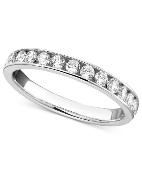 Diamond Channel Band (1/2 ct. t.w.) in 14k White or Yellow Gold