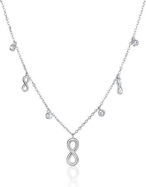 Silver necklace with infinity symbols SVLN0144XH2BI42