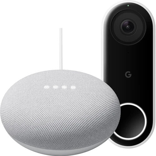 Google Nest Mini White + Google Nest Hello