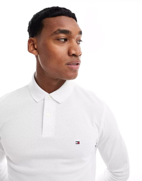 Tommy Hilfiger Long Sleeve Regular Polo Shirt in White