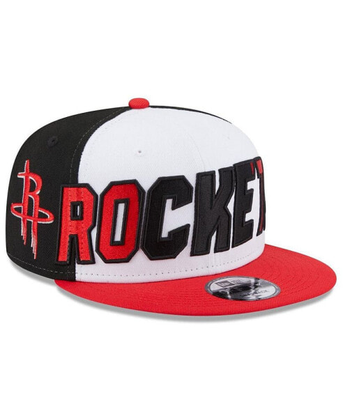 Men's White, Red Houston Rockets Back Half 9FIFTY Snapback Hat