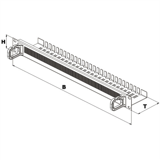 Conteg 19"-Kabeldurchführung 1 HE mit Bürste - Rack Accessories