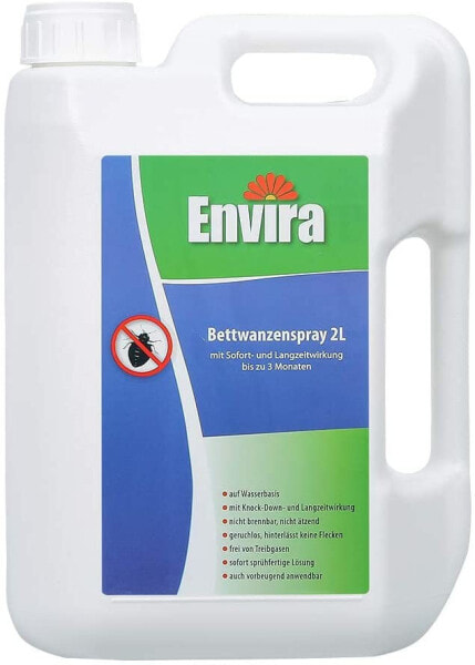 Envira Bed Bug Spray 2 Litres - Bed Bug Control for Mattresses & Textiles - Remedy Against Bed Bugs & Larvae - Fight Bed Bugs - Odourless & Water-based