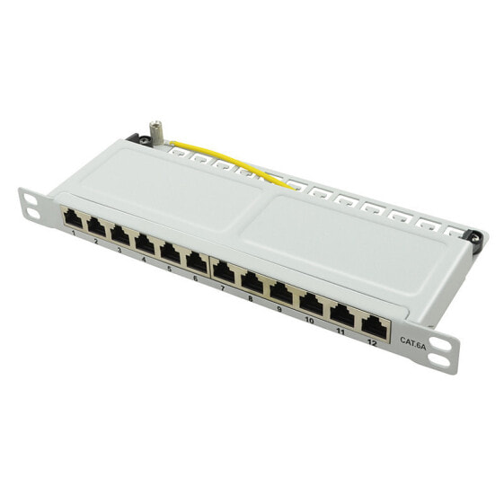 LogiLink NP0065 - 10 Gigabit Ethernet - RJ-45 - Cat6a - Grey - Metal - Rack mounting