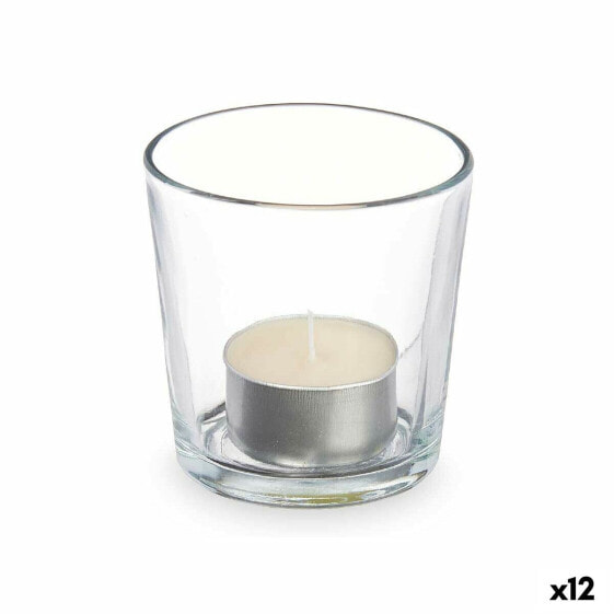 Ароматизированная свеча 7 x 7 x 7 cm (12 штук) Стакан Ваниль