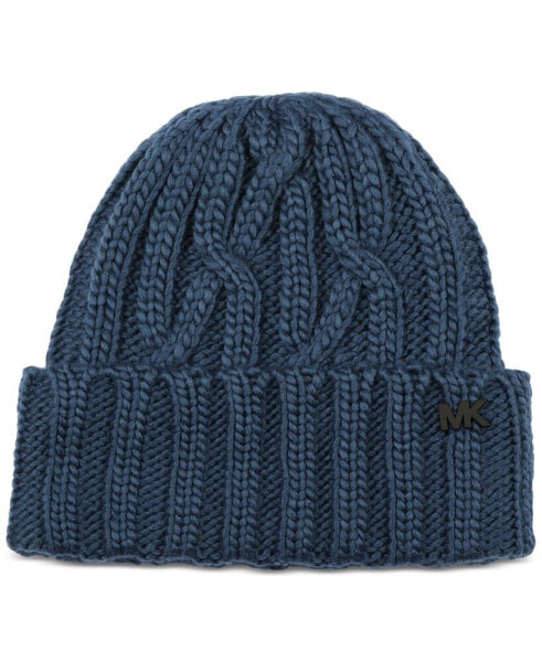 Men's Plaited Cable-Knit Cuffed Hat