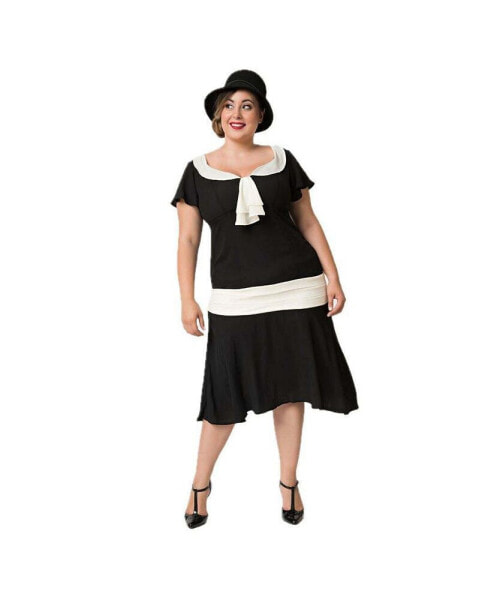 Plus Size 1920s Wilshire Flapper Day Dress