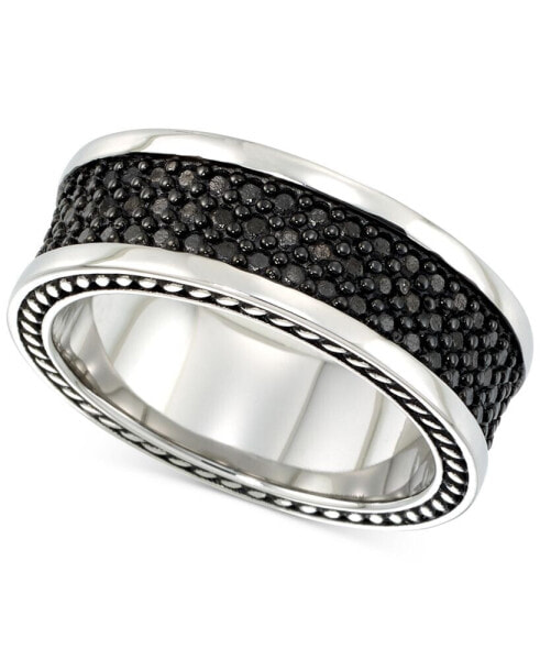 Men's' Black Ion-Plated Ring in Stainless Steel