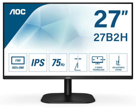 Монитор AOC 27" Full HD LED 7 мс черный - AOC B2 27B2H