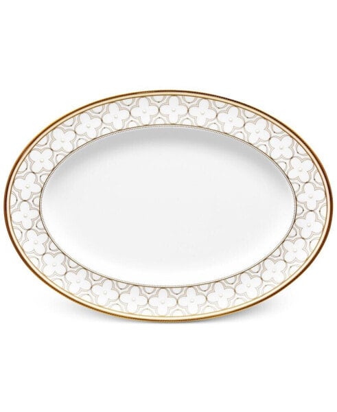 Trefolio Gold Dinnerware Collection Oval Platter