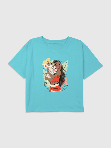 Kids Disney Moana Graphic Boxy Crop Tee