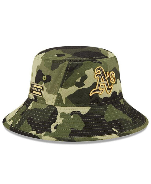 Men's Camo Oakland Athletics 2022 Armed Forces Day Bucket Hat