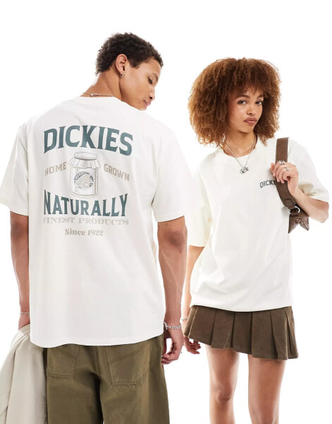 Dickies elliston back print t-shirt in off white