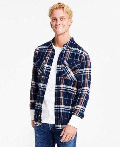 Men's Phillip Plaid Flannel Shirt, Created for Macy's